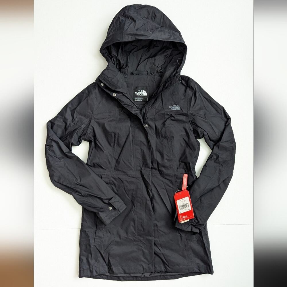 The North Face City Midi Trench Coat, Black, Women's Small